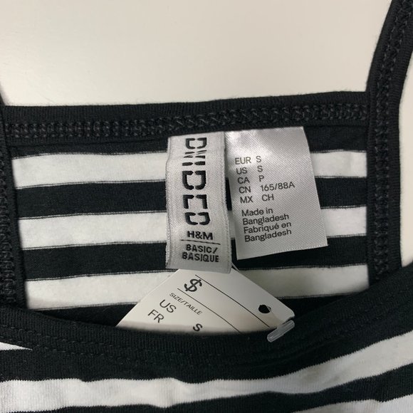 H&M Striped Halter Crop Top NWT - Picture 4 of 4